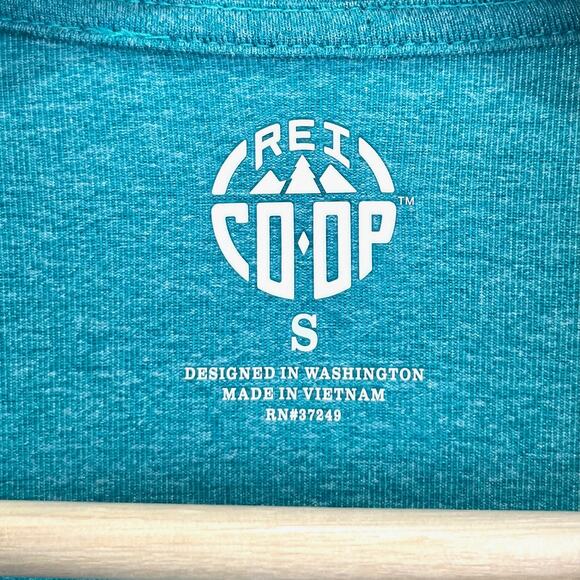 REI Co-Op Womens 1/4 Zip Tech Shirt 885470 Travel Hike Camp Pullover Green S - Picture 3 of 11